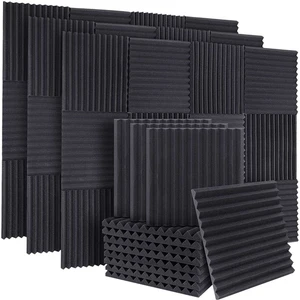 50 Adet Akustik Ses Geçirmez Köpük Ses Emici Paneller Ses Yalıtım Panelleri Stüdyo Duvarları Tavan Için Kama, 1X12X12INCH (Yurt Dışından)