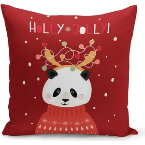 Yılbaşı Christmas Deseni Çift Taraflı Dijital Baskılı Kırlent Kılıfı