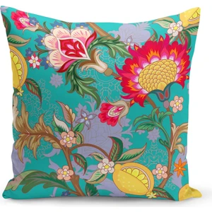 Çift Taraflı Dijital Baskı Kırlent Kılıfı Çiçek Bahçesi