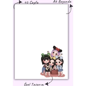 Bküp Tasarım Blackpink Defter / Memopad/ Notepad