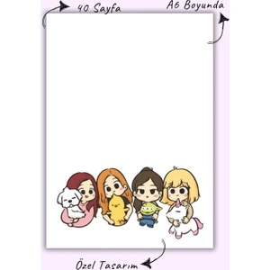 Bküp Tasarım Blackpink Defter / Memopad/ Notepad