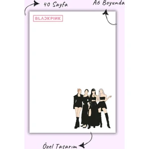 Bküp Tasarım Blackpink Defter / Memopad/ Notepad
