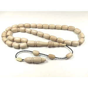 İskeçe Tesbih Ismail Erol Usta Eseri Imzalı Halkalı Imame Fil Dişi Ağacı No 4015 Tesbih