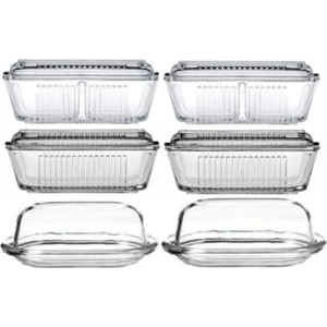 Basic Frigo 6lı Cam Kahvaltılık Tereyağlık Seti
