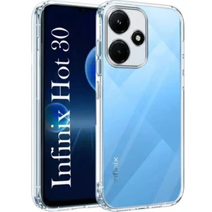Infinix Hot 30 Kılıf Şeffaf Kamera Korumalı Esnek Yumuşak Silikon