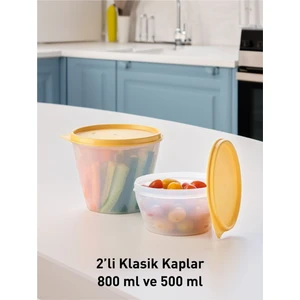 2'li Saklama Kabı 800 ve 500 Ml, Klasik Kaplar