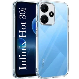 Infinix Hot 30I Kılıf Şeffaf Kamera Korumalı Esnek Yumuşak Silikon