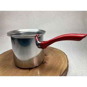 Üzüm Çelik Cezve - Sütlük Cezve - Yumurta Haşlama Cezvesi - 12 Cm- Paslanmaz Çelik Cezve