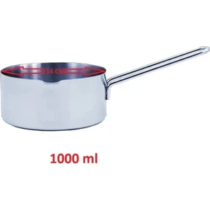 724 Home 724HOME 14 cm Sütlük ve Sosluk, Çelik Cezve, Kaçerola, Yumurta Kaynatma 1000 ml