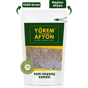 Yörem Afyon Meşhur Afyonkarahisar Coğrafi Tescilli Ezilerek Kavrulmuş Sarı Haşhaş Ezmesi (KAHVALTILIK) | 1000gr.