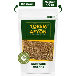 Yörem Afyon Meşhur Afyonkarahisar Glütensiz Yeni Mahsul Kavrulmamış Sarı Tane Haşhaş | 100gr.