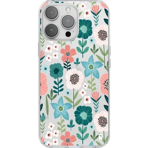 iPhone 14 Pro Max Flowers Tasarımlı Şeffaf Silikon Telefon Kılıfı