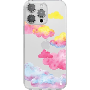 iPhone 13 Pro Max Colorful Clouds Tasarımlı Şeffaf Silikon Telefon Kılıfı