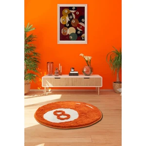 Miqna Studio 8 Top Bilardo Yıkanabilir Dekoratif El Yapımı Halı 90X90 cm
