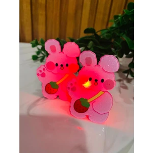 Uras Desing LED Işıklı 2 Adet Yeni Kore Model Klips Toka bayram 23 nisan