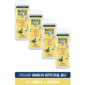 Le Petit Marseillais Vanilya Sütü Nemlendirici ve Besleyici Avantajlı Banyo ve Duş Jeli 400ML X4