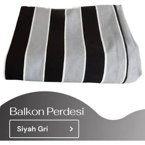 Çizgili Balkon Perdesi+Branda+Güneşlik En x Boy