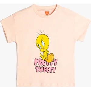 Tweety Tişört Lisanslı Baskılı Kısa Kollu Pamuklu