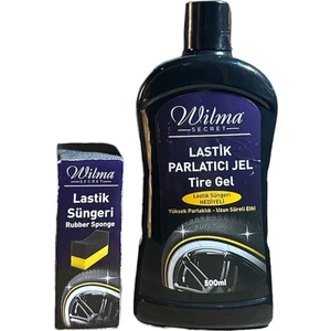 Wilma Secret Lastik Parlatıcı Jel - Sünger Hediyeli Yüksek Parlaklık ve Islak Görünüm 500ML