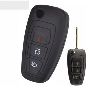 Şenyıldız Aksesuar Ford Fiesta Kuga Focus C-Max Silikon Anahtar Koruma Kılıfı Sustalı