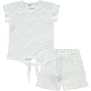 Civil Baby Kız Bebek Şortlu Takım 6-18 Ay Ekru