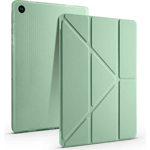 Samsung Galaxy Tab A9 Plus Kılıf Yatay ve Dikey Standlı Uyku Modlu Kalemlikli Trifold Arkası Soft Silikon Smart Tablet Kılıfı (Model SM-X210)