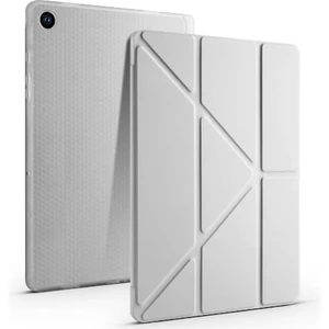 Samsung Galaxy Tab A9 Plus Kılıf Yatay ve Dikey Standlı Uyku Modlu Kalemlikli Trifold Arkası Soft Silikon Smart Tablet Kılıfı (Model SM-X210)