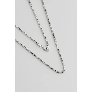 So CHIC Etnik Desenli 60 cm Gümüş Erkek Kolye