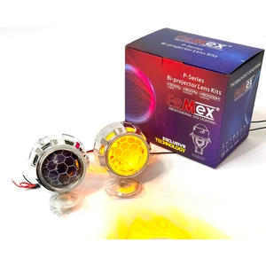 Bi-Xenon Turuncu Bal Petek Desenli Far Içi Mercek 2,5 Inc Far Merceği LED Xenon Uyumlu