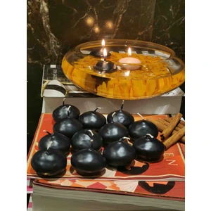 Iv Candles 12'li Siyah Suda Yüzen Terapi Mum