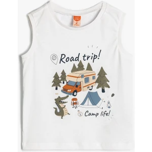 Atlet Kısa Kollu Kamp Temalı Bisiklet Yaka Pamuklu