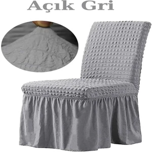Bürümcük Kumaş, Esnek Sandalye Kılıfı. 6 Adet Lastikli, Yıkanabilir, Standart Sandalye Örtüsü