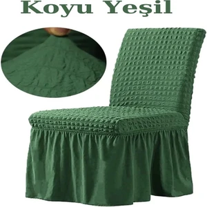 Bürümcük Kumaş, Esnek Sandalye Kılıfı. 6 Adet Lastikli, Yıkanabilir, Standart Sandalye Örtüsü