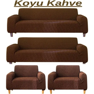 3+3+1+1 Bürümcük Eteksiz, Lastikli, Esnek, Yıkanabilir Koltuk, Kanepe, Çekyat Takımı Örtüsü/kılıfı