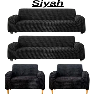 3+3+1+1 Bürümcük Eteksiz, Lastikli, Esnek, Yıkanabilir Koltuk, Kanepe, Çekyat Takımı Örtüsü/kılıfı