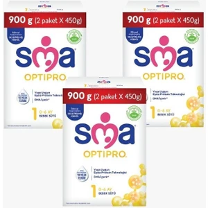 Optipro 1 Toz Devam Sütü 3'lü 900 gr 0-6 Ay Bebekler İçin Besleyici Formül