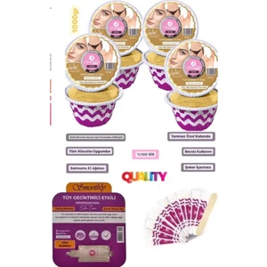 8 Parça Gold Boncuk ( Penta ) Ağda Soyulabilen Yüz Ağdası Karınca Yumurta Yağı Spatula