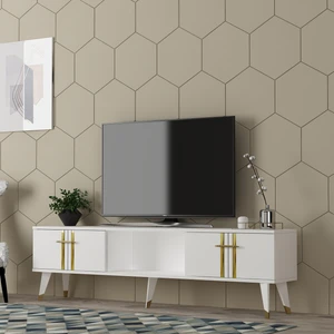 Asel Tv Sehpası (Alt Modül) Beyaz-Altın