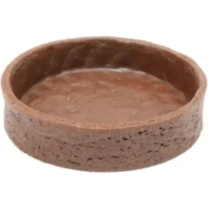 1119-CHEF'S Atelier Çikolatalı Orta Boy Yuvarlak Tereyağlı Artizan Tartolet Tart Tabanı 57X15 mm 20ADET