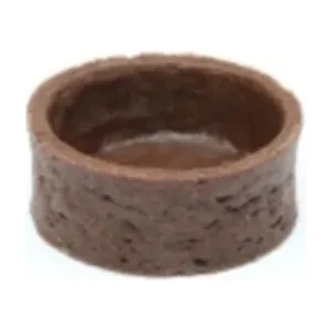 1114-CHEF'S Atelier Çikolatalı Mini Yuvarlak Tereyağlı Artizan Tartolet (Tart Tabanı) 37 x 16 mm 36 Adet
