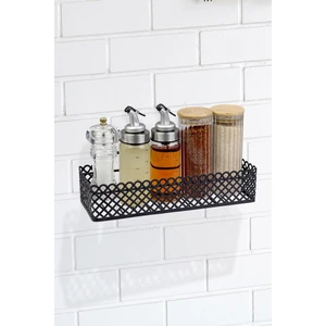 Okyanus Home Eko Magic Fix Siyah Desenli Tek Katlı Mutfak / Banyo Rafı