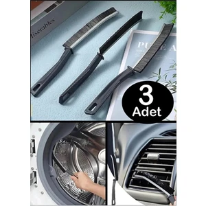 3 Adet Dayanıklı Sert Kıllı Çok Amaçlı Ince Temizlik Fırçası Derz Banyo Mutfak Lavabo Detay Temizlik