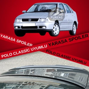 Volkswagen Polo Classic Bagaj Üstü Slim Yarasa Spoiler Piano Black Parlak Siyah
