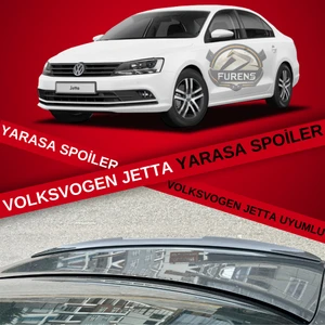 Volkswagen Jetta Mk6 Bagaj Üstü Yarasa Spoiler Bagaj Çıtası Piano Black 2010-2017