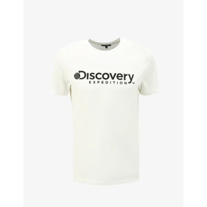 Discovery Expedition Beyaz Erkek Bisiklet Yaka T-Shirt D4SM-TST3290