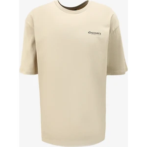 Discovery Expedition Bej Erkek Bisiklet Yaka Loose Fit T-Shirt D4SM-TST3257