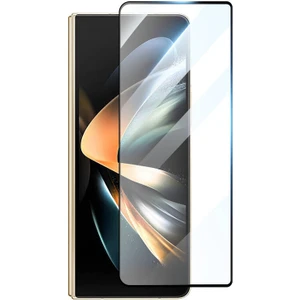 Case 4U Galaxy Z Fold 5 Etnaa Şeffaf Temperli Cam Ekran Koruyucu Siyah