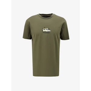 Discovery Expedition Haki Erkek Bisiklet Yaka Relaxed Baskılı T-Shirt D4SM-TST3258