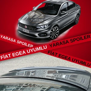 Fiat Egea Bagaj Üstü Slim Yarasa Spoiler Parlak Siyah