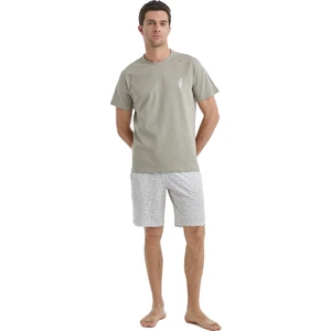 Erkek Pijama Takımı 40470 - Kahverengi